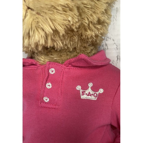 FAO Swartz Tan Teddy Bear Pink Dress Plush 2010 - Picture 4 of 8